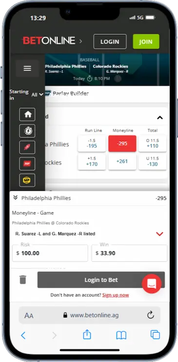 Baseball Moneyline Betting