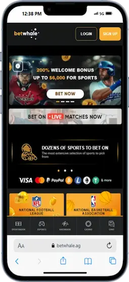 Mississippi Sports Wagering Registration On BetWhale Step 1