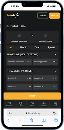 Mississippi Sportsbook Wagering At BetWhale