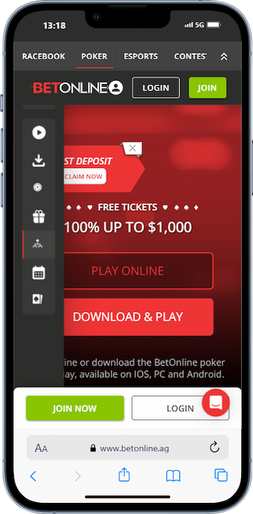 BetOnline Online Poker In Ohio