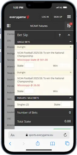 Mississippi Sportsbook Wagering At Everygame