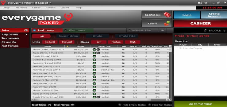 Everygame Online Poker New York