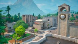 view of tilted towers, a classic location in the original fortnite battle royale