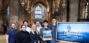 the development staff of the interactive exhibit for St. Giles Cathedral of Edinburgh, Scotland