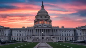 AI image of Capitol Hill, the seat of the US government / US DoJ and FTC is taking legal action against Adobe.
