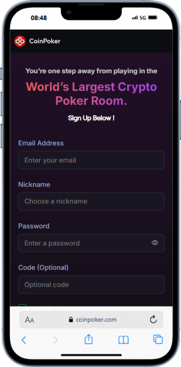 Step 2 - Complete the Simple Registration Form