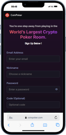 Step 2 - Complete the Sign-Up Form