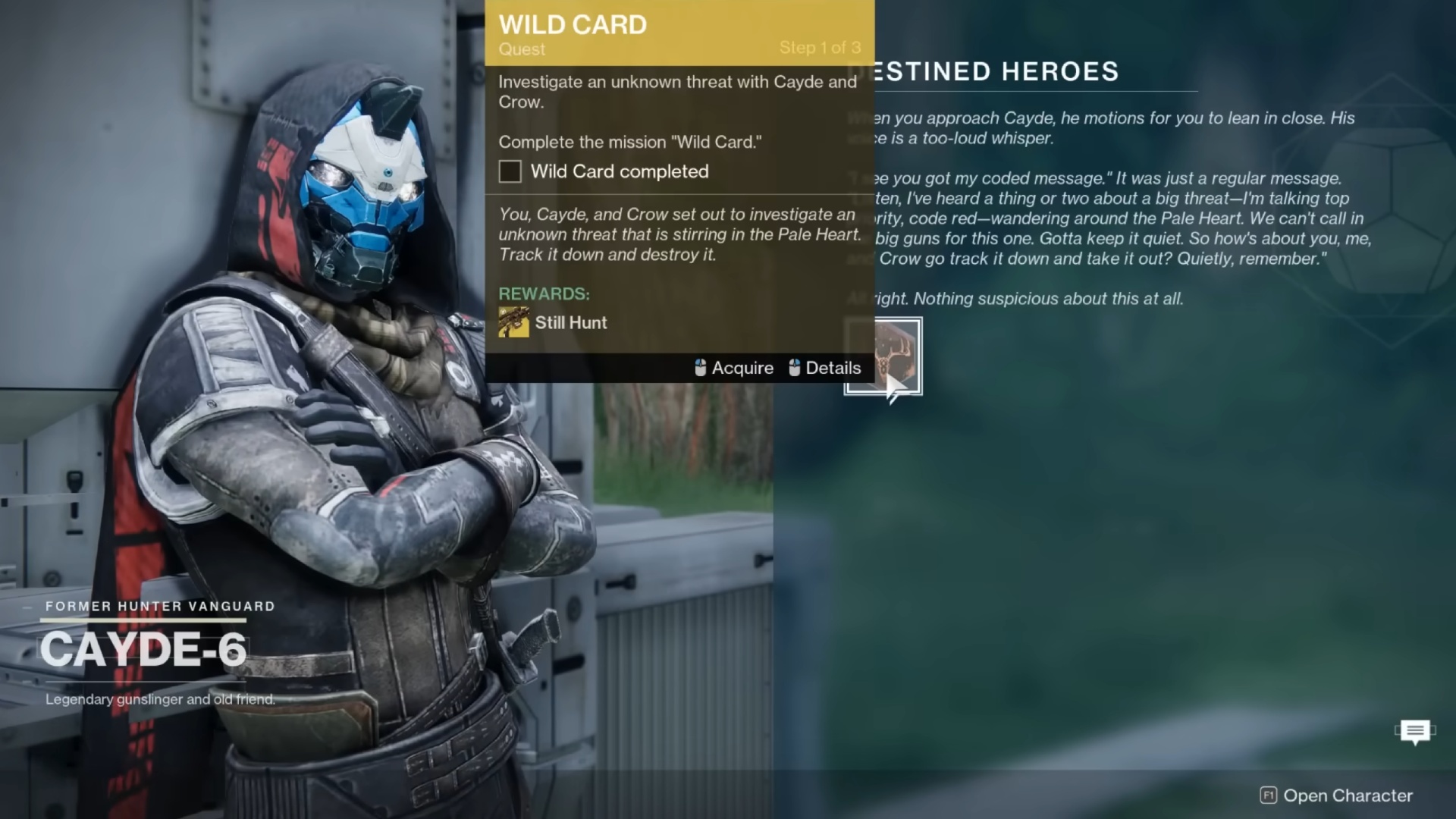 Wild Card Exotic quest in Destiny 2