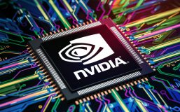 Nvidia chip close up - AI generated