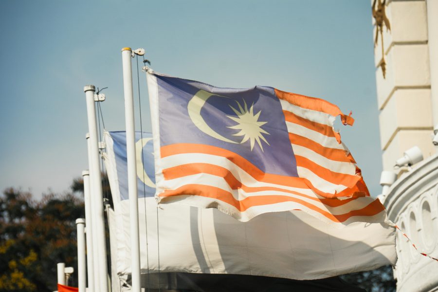 Image of a Malaysia flag / Malaysian police arrest 27 influencers for promoting illegal online gambling