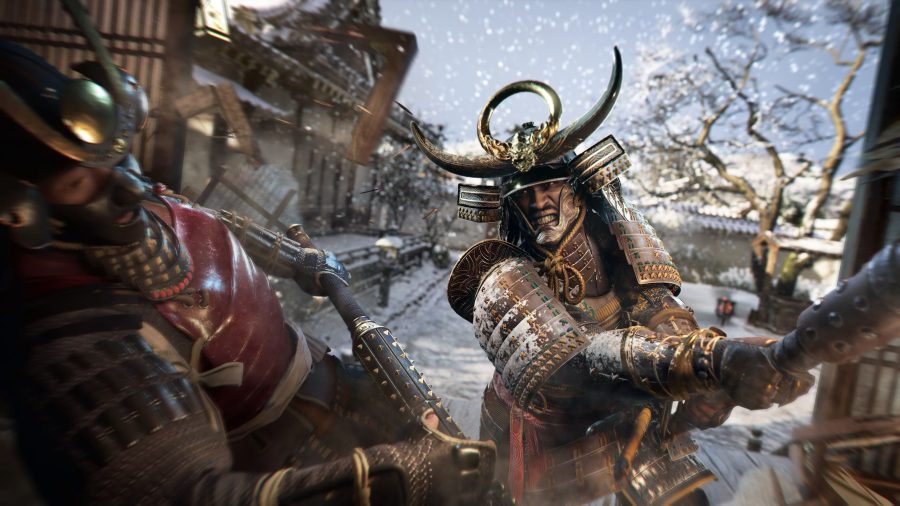 samurai yasuke attacks a foe with his sword in Assassin's Creed Shadows