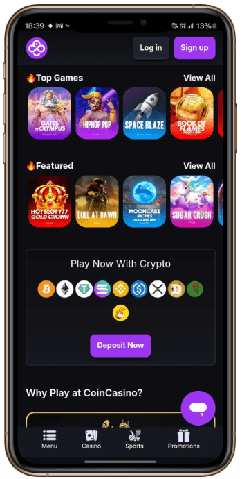 CoinCasino Homepage