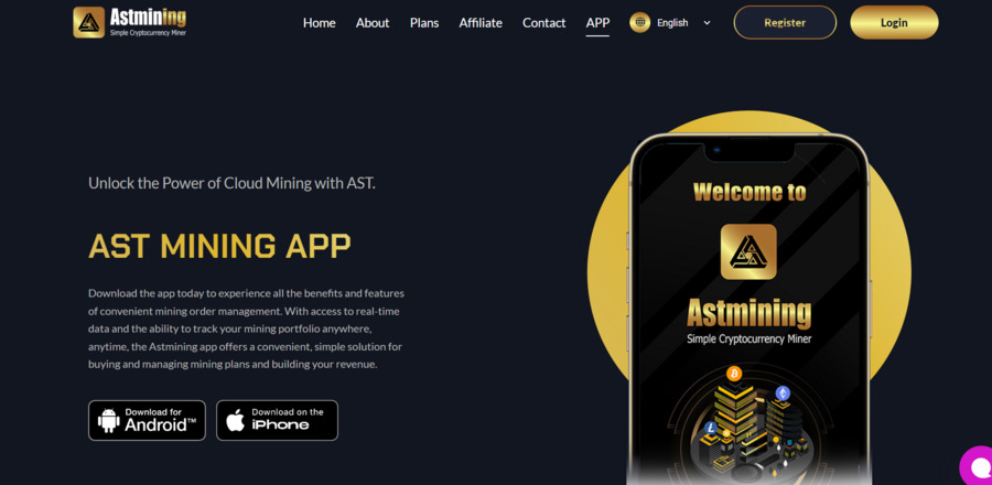AST Mining offers nine payment packages, revenue tracking, and a dedicated app.