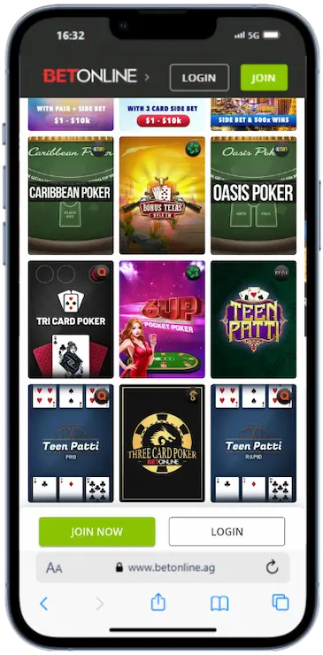 3 Card Poker BetOnline