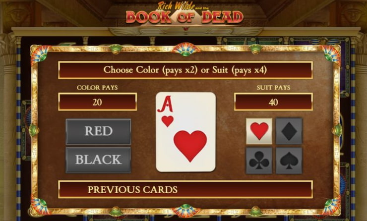 Book of Dead Gamble Feature