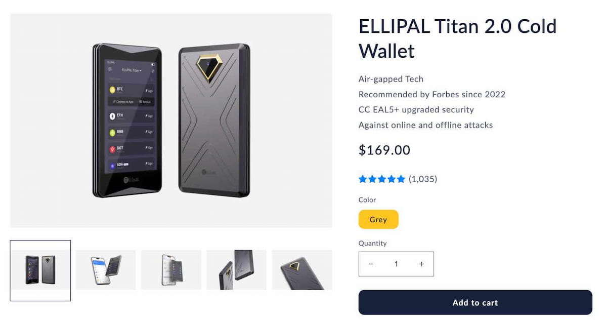 ELLIPAL Titan 2.0 Ví tiền điện tử phi tập trung