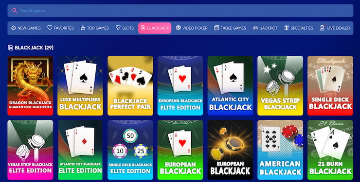 Online Blackjack at Las Atlantis