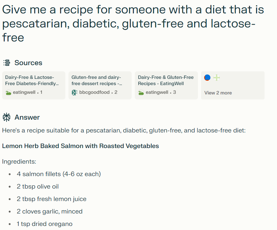  A detailed breakdown of the dietary benefits of the lemon herb baked salmon recipe, specifying how it meets pescatarian, diabetic, gluten-free, and lactose-free needs.