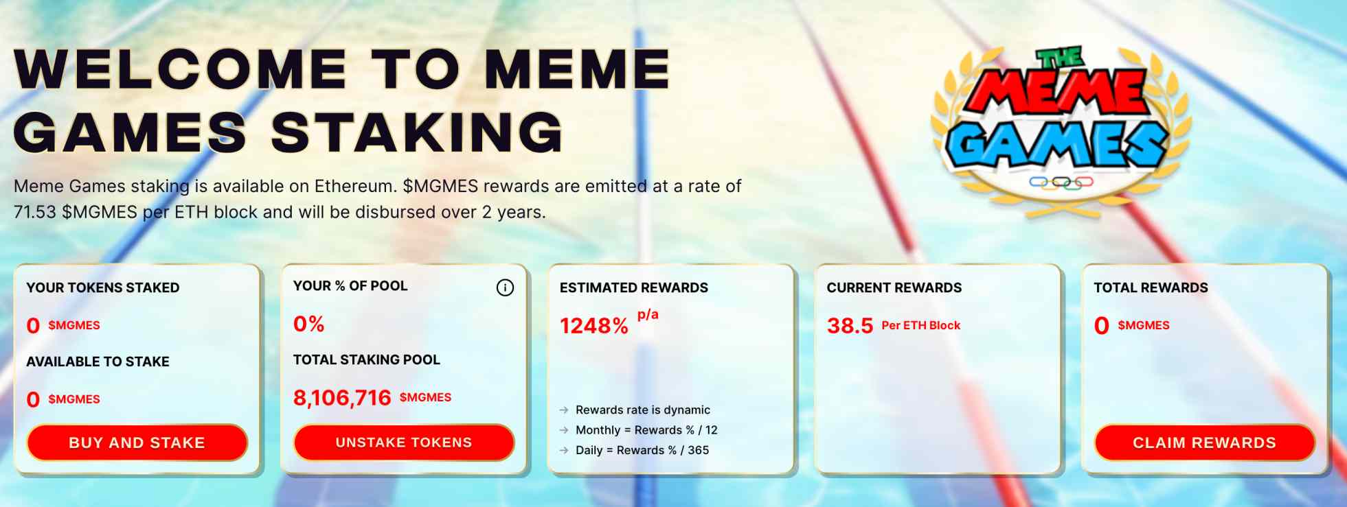 The Meme Games staking