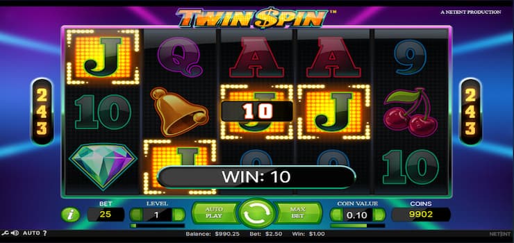 Twin Spin Slot Game NetEnt 