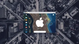 AI image of Apple Maps arrival on the web / Apple Maps is now available on web browser.