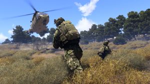 Soldiers running in Arma 3