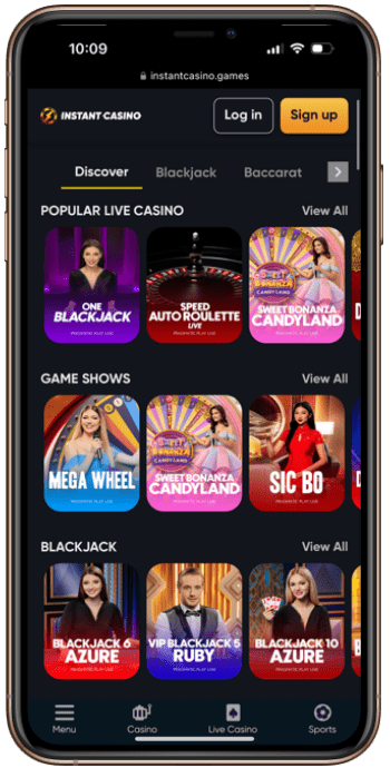 Instant Casino Bitcoin Live 