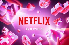 Netflix Gaming logo on a pink background