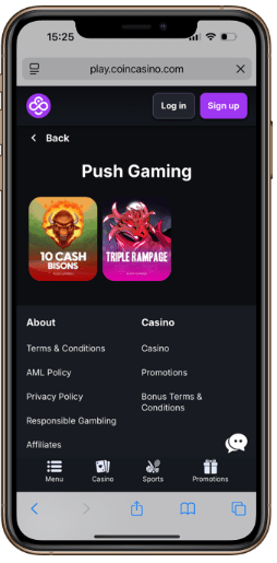 Coin Casino Push Gaming