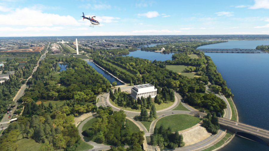 Flight Simulator 2020 over Washington DC