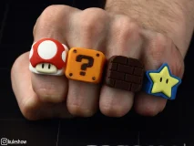 3D printed retro gaming Mario rings