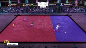 screenshot of EA Sports' old FIFA series Volta Football mode, which resembles Futsal or street soccer