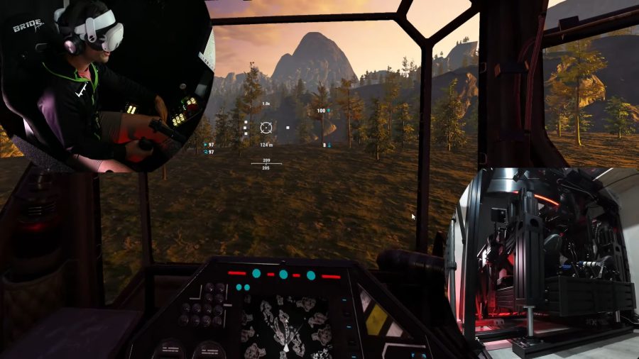 Meet the guy who built a motion simulator to play Mechwarrior 5 in VR so he could feel every little stomp