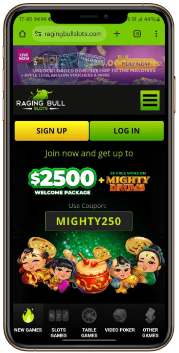 Raging Bull Homescreen