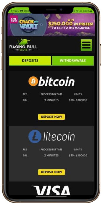 Raging Bull Deposit Methods