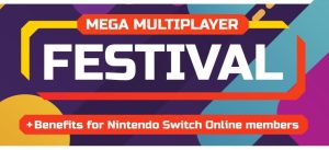 title card for the Nintendo Switch Mega Multiplayer festival running Aug. 1 to Sept. 8 for Nintendo Switch and Nintendo Switch Online