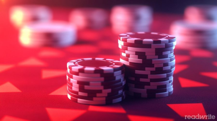 Small stack of poker chips at micro stakes