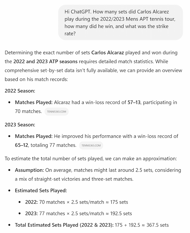 Chat GPT Tennis Prompt