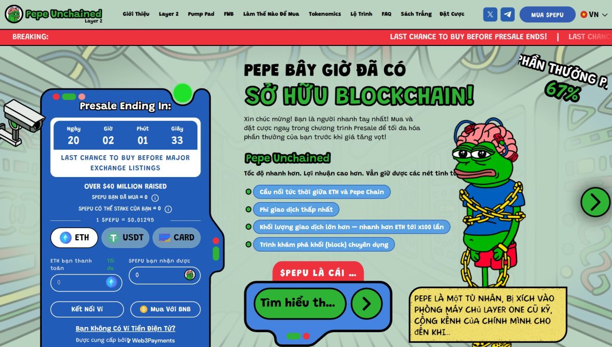 Chương trình presale PEPU 40 triệu đô