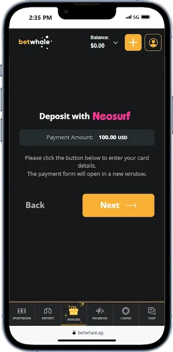Neosurf casino