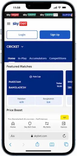 Skybet Cricket Betting