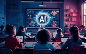 AI education used in a school, AI-generated