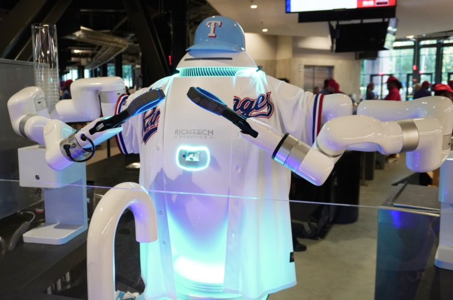 ADAM, the robot bartender, now serving baseball fans at Texas Rangers’ stadium