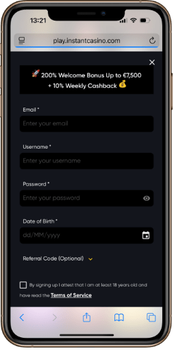 Create a New Casino Account