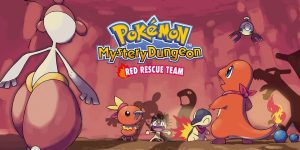cover art for Pokémon Mystery Dungeon: Red Rescue Team featuring several red pokemon