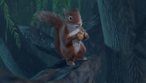 a squirrel watching players interact in a cutscene in Baldur's gate 3