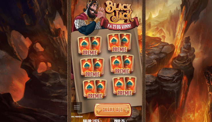 Blackjack Scratch Cards
