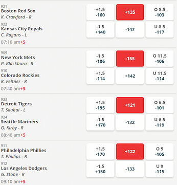 Baseball Round Robin Bet