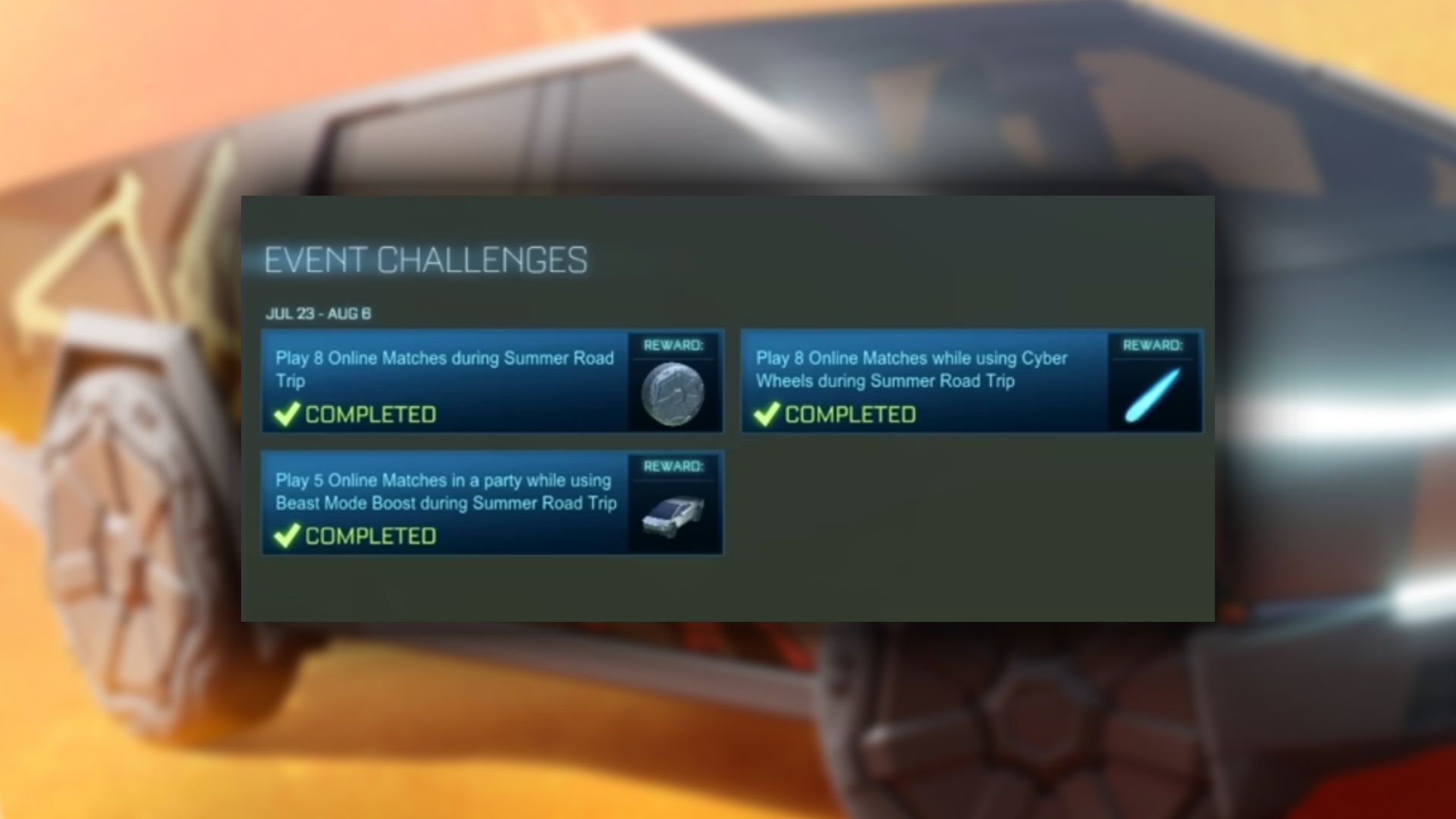 rocket league cybertruck fortnite challenges