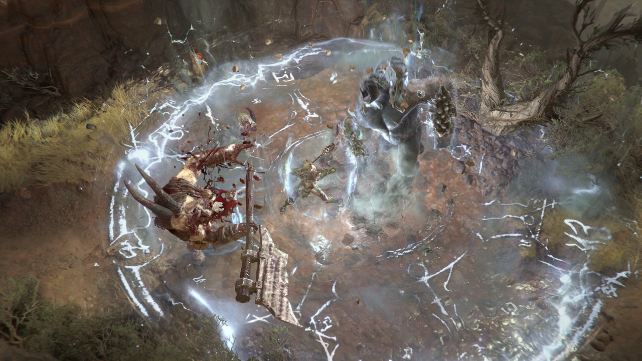 magical attack area of effect surrounding player character in diablo 4 vessel of hatred